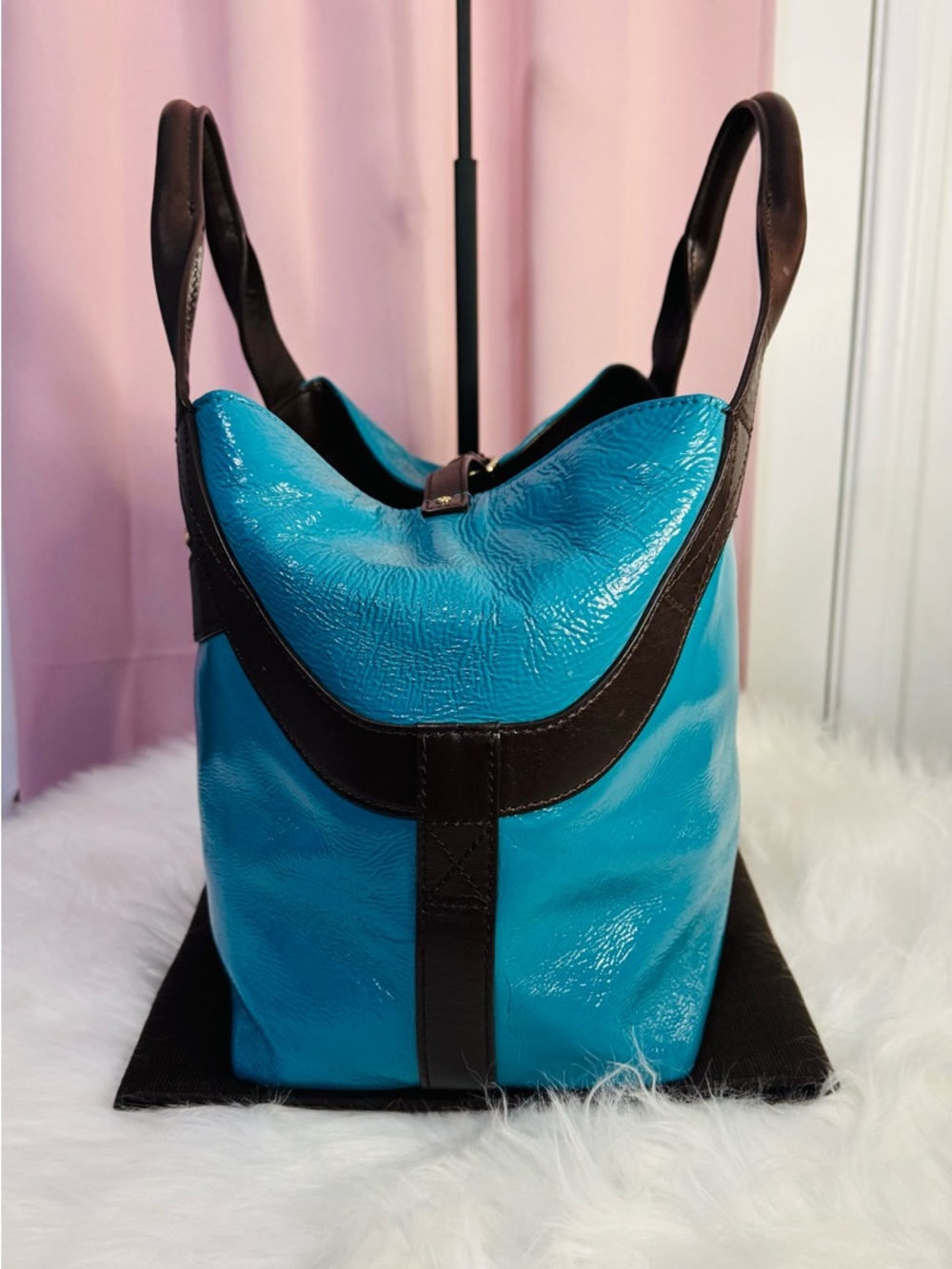 Kate Spade ♠️ Turquoise & Brown RARE combo color - Picture 6 of 15